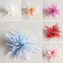 Decorative Flowers 3PCS Artificial Moisturizing Crab Claw Chrysanthemum Head Wedding Decoration Flower Wall Material