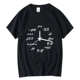 Men's T-Shirts Men Tshirt Funny Math Clock Graphic Tshirts Summer Casual Loose Tops for Men Short Slve Tshirt Male Tops Ropa Hombre Camisetas T240510