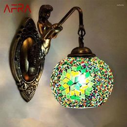 Wall Lamps AFRA Contemporary Mermaid Lamp Personalised And Creative Living Room Bedroom Hallway Bar Decoration Light