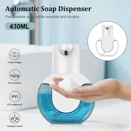 Liquid Soap Dispenser Rechargeable 430ML Touchless Automatic Foaming Sensor Wall Mounted Bathroom Accessories