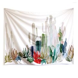 Tapestries Bohemia Cactus Tapestry Wall Hanging Carpet Bohemian Bedspread Blanket Big Yoga Beach Towel