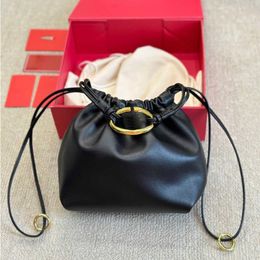 10A Fashion Shoulder Cute Designer Bags Rivet Black Bags Letter High Quality Women Backpack Bucket Backpack 240415 Bag And Handbags Lux Kswa