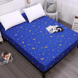 Bedding Sets Printing Fitted Sheet Mattress Cover Bed Linen With Elastic Band Protector Pad Polyester King Size Set