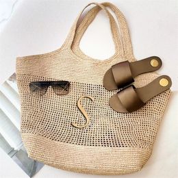 Summer Luxury 10a Raffias crochet Designer beach bag Fashion Womens the tote bag travel Straw Basket Shoulder bag Mens Clutch weave shopper with Purse CrossBody bags