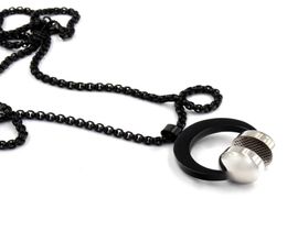 Fashion Jewelry Music Earplugs Headphones Pendant Necklace Men Women Rock Style Stainless Steel Chokers8019398