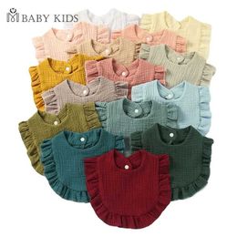 Bibs Burp Cloths Korean style baby feeding Drool bib baby lace Saliva towel with soft cotton Burp fabric suitable for newborns d240513