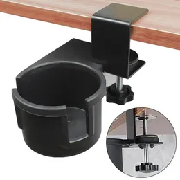 Hooks Clip On Desk Cup Holder Anti-Spill 180 Degree Rotating U-Shaped Drink Coffee Tea Cups Office Table Side Storage Rack