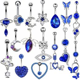 1pcs Royal Blue Belly Button Ring