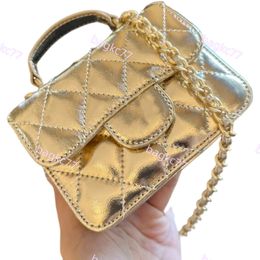 2024 designer Fashion Womens Shoulder Bag Cowhide Diamond Gold Hardware Metal Buckle Luxury Handbag Chain Crossbody Bag Makeup Bag Dinner Dress Bag Envelope Bags