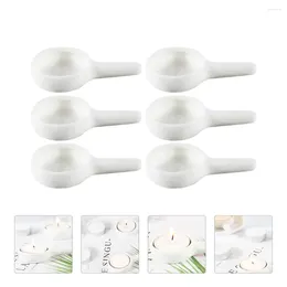 Candle Holders 6pcs Anti- Incense Holder Ceramic Tray Small Stand With Hnadle