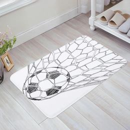 Carpets Soccer Football Net Sketch Living Room Doormat Carpet Coffee Table Floor Mat Study Bedroom Bedside Home Decoration Accessory Rug