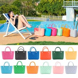Storage Bags Beach Big Capacity Tote Waterproof Sandproof Travel Washable Rubber Handbag For Boat Pool Sports Gym