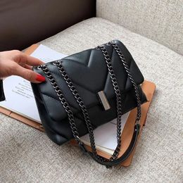 Shoulder Bags Luxury Small Chain Crossbody For Women 2024 Fashion Pu Leather Bag Women's Simple Designer Handbags And Purses