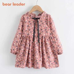 소녀의 드레스 Xiong Ling New Autumn Girl Dress Spring Childrens Princess Dress Leisure Flower Clowing Clower Flower Dress 2-8 yearll240513