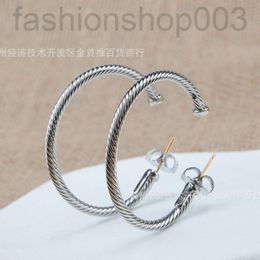 Desginer David Yurma bracelet Jewellery 925 Sterling Silver 4.5cm Large Circle Earrings Fashion Earrings