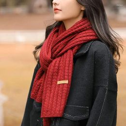 Party Supplies Korean Scarves For Women In Autumn And Winter Thickened Thermal Wool Knitting Students' Japanese Lovers'