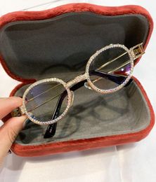 BluRay Pretection Retro Round Sunglasses Women Vintage Steampunk Sun glasses For Men Clear lens Rhinestone sunglasses Oculos4450987