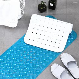 Bath Mats Tub Mat Extra Long 40x100cm PVC Anti-skid Soft Bathroom Massage Suction Cup Non-slip Bathtub Carpet