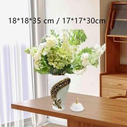 Vases Porcelain Ginger Jar Modern Flower Vase Storage For Entryway Home Shelf