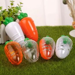 10pcs/set Creative Carrot Candy Box Plastic Transparent DIY Gift Container Box Baby Full Moon Birthday Party Favors Decoration 240510