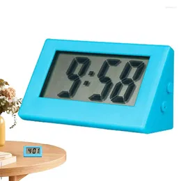 Table Clocks Mini Mute Small Battery Clock Portable Desktop Electronic Watch Digital Button Crystal For Kid Bedside Desk