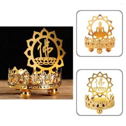 Candle Holders Candlelight Stand Long Lifespan Holder Golden Hollow Excellent Artistic Buddhist