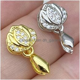 Jewelry Settings S925 Sier Pearl Pendant Mounts Necklace Accessories Diy Enamel Bat Drop Deliver Delivery Dhyx5