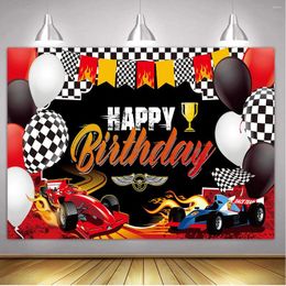 Party Decoration Car Themed Birthday Decorations Racing Po Background Theme Supplies For Pography
