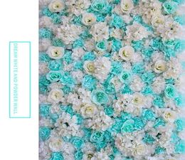 Artificial Rose 40x60cm Customised Colours Silk Rose Flower Wall Wedding Decoration Backdrop Artificial Flower Wall Romantic EEA1587003089