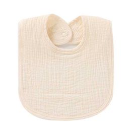 T9AP Bibs Burp Cloths Baby feeding Drool bib with 4 layers of cotton Gauze Saliva towel Bandana fabric d240513