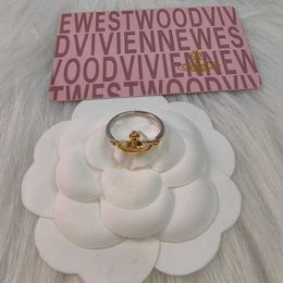 Brand Westwoods Light Luxury Little Saturn Ring Distinctive Design Fashion Double Layer Handpiece Nail TGDM