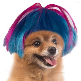 Dog Apparel Pet Wig For Dogs Cute Eye-catching Wigs Halloween Festivals Adjustable Washable Reusable Cat Funny