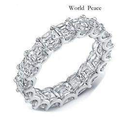 Tiffanyjewelry Vecalon 8 Styles Lustre Promise Wedding Band Ring Sterling Sier Diamond Engagement Rings For Women Men Jewellery 210
