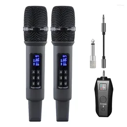 Microphones UHF Wireless Handheld Dynamic Karaoke Microphone Bluetooth Receiver Performing Professional Home Reverb High And Low Bass