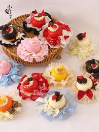 Party Supplies Sweetheart Cake Lolita Sweet Cute Flower Ball Headdress Pink Blue Coffee Bow Barrettes
