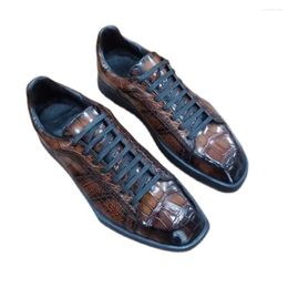 Casual Shoes Leimanxiniu Crocodile Men Brush Color Classic Fashion