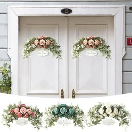 Decorative Flowers Wedding Arch Artificial Rose 30in Swag For Lintel Decor Party Ornament Table Door Wall Decoration