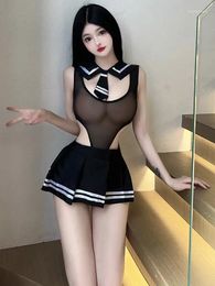 Work Dresses Fun Sexy JK Short Skirt Set Sweet Cute Campus Student Uniform Role Playing Pleated Thin Romantic Style Mature Bold 6322