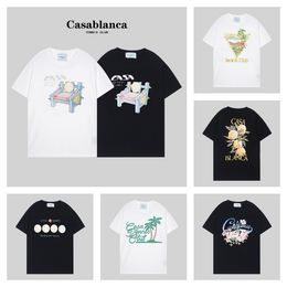 Mens t shirt designer tshirts casablanca t Shirts fashion men casual t-shirts Street Tennis Club casa blanca shirts Luxury shirts shortsleeves sweatshirt XXXL-4