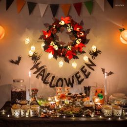 Decorative Flowers Halloween Wreaths Holiday Thanksgiving Window Door Hanging Garden Decorations