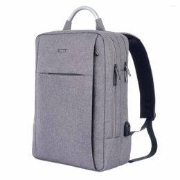 Backpack OSOCE Business 14" Laptop Multifunctional School Rucksack Bag For Women & Men Colour Black And Grey
