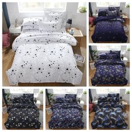 Bedding Sets 2024 Pattern Fashion Printing 2/3 Pcs Duvet Cover Set 1 Quilt 1/2 Pillow Cases Twin Double Full Starry Sky