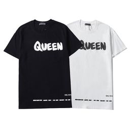 Saint Queen T Shirts Men's T-Shirts Mens Designer T Shirts Black White Cool T-shirt Men Summer Italian Fashion Casual Street T-shirt Tops Tees Plus Size 98184