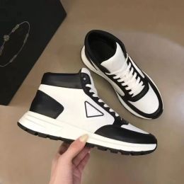 2024newLuxury White Black High-top Sneakers Shoes Men Casual Walking America's Cup Sports Fabric Patent Leather Sport Outdoor high top sneaker Designer Trainers box