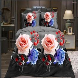 Bedding Sets 4Pcs/Set 3D Printed Duvet Cover Bed Sheet Pillowcase Set For Home Bedroom