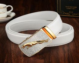 New Metal Buckle Man Jeans Brand Designer Mens Genuine Belt Male Luxury White Leather Belts for Men9270632