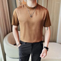 Men's T Shirts 2024 Summer Round Neck T-shirt For Men Short Sleeve Ice Silk Breathable Tshirts Fashion Casual Business Social Tee Tops