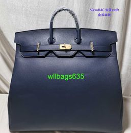 Bk Leather Handbag Trusted Luxury 50cm Platinum Bag Customized Platinum Bag Large Travel Bag Large Capacity Bag Genuine Leather Travel Bag Do have logo HB99QL