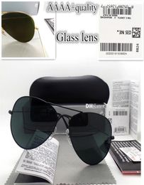 GOOD Top Quality Glass Lens Polit Classic Eyewear Men Women Sunglasses UV400 Brand Designer 58MM 62MM Mirror Unisex Sun Glasses Be6476928