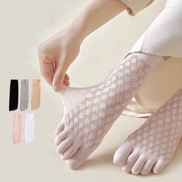 Women Socks Toe For Girls Five Fingers Summer Short Velvet Thin Stockings Low Tube Solid Colour Ladies Gift Luxury Mesh